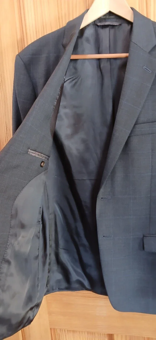 Blue Lauren Ralph Lauren Mens 42R Canada Made Blazer Suit Jacket Wool Two Button
